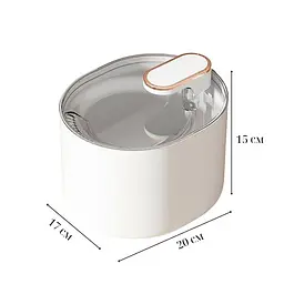 Автоматична напувалка для тварин 3л фонтан для котів та собак Pet water dispenser UKC білий - мініатюра 5