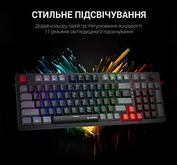 Клавіатура ігрова механічна GamePro GPMK-120 Black USB Blue Switch - мініатюра 9
