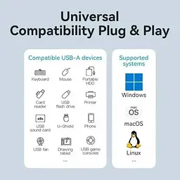 Хаб USB 3.0 - 4xUSB-A 3.0, 5Gbps, Black Vention - мініатюра 5