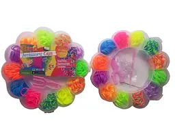 Набір гумок для плетіння G-Toys Квіточка 12 кольорів (2017274559) - мініатюра 2