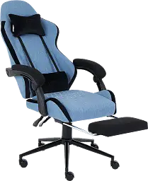 Геймерське крісло GT Racer чорне зі світло-синім (X-2324 Fabric Light Blue/Black Suede) - мініатюра 5