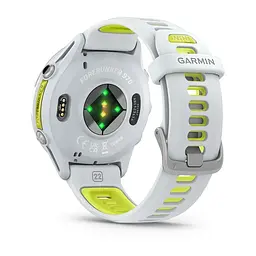 Смарт-годинник Garmin Forerunner 970 з титановим безелем, корпусом кольору білого каменю і біло-жовтим ремінцем - мініатюра 2