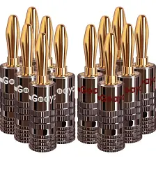 Аудіо роз'єми Goaycer Banana Plugs (4 мм) Набір 12 шт. для акустичного кабелю