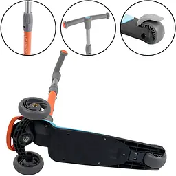 Триколісний самокат Best Scooter ЦБ-00245761 блакитний - мініатюра 7