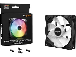 Вентилятор для корпусу Be quiet! Light Wings LX 120 PWM Reverse Black (BL132) - мініатюра 3