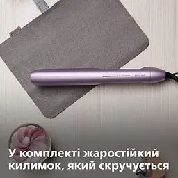 Випрямляч для волосся Philips 5000 ThermoShield 12 режимів рожево-сірий (BHS530/00) - мініатюра 7