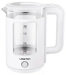 Електрочайник Liberton LEK-6830, білий, 1500W, 1.7л