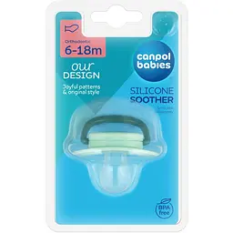 Пустушка Canpol babies Toys силіконова анатомічна 6-18 міс. зелена (23/257_gre2) - мініатюра 3