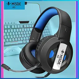 Ігрові навушники з мікрофоном Misde A8 Gaming гарнітура, геймерські навушники дротові з підсвічуванням - мініатюра 2