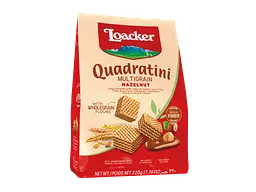 Вафлі Loacker Quadratini Multigrain Hazelnut 220 г