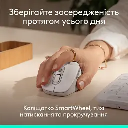 Комплект Logitech Signature Comfort Plus MK880 Wireless/USB-C for Business UA Off-White (920-014033) - мініатюра 11