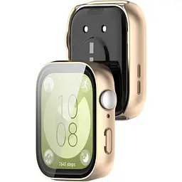 Чохол-накладка DK Huawei Watch Fit 3 Пластик Gloss Скло Full Cover (gold) - мініатюра 2