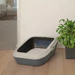 Лоток для котів Ferplast Birba Basic Sanitized чорно-сірий 72050099PB - мініатюра 2