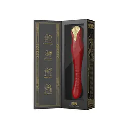 Смартвібратор-пульсатор Zalo - King Wine Red, кристал Swarovski - мініатюра 11