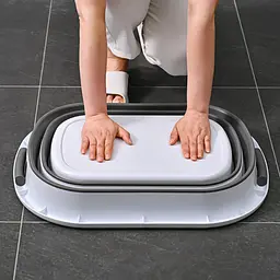 Відро складане MBM My Home Bin-18 біло-сіре 26 л (BIN-18 26L WHITE/GRAY) - мініатюра 7