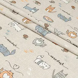Підковдра Home Line Котяча радість бязь 145х215 см бежева (174443) - мініатюра 2