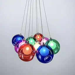 Яскравий світильник Восса Multicolor на 9 кольорових плафонів Line.F AA 225/9 - мініатюра 3