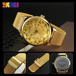 Годинник чоловічий наручний Skmei 9166 Gold gold оригінал - мініатюра 5