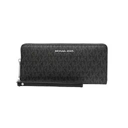 Жіночий гаманець MICHAEL KORS (великий, чорний с логотипом)
