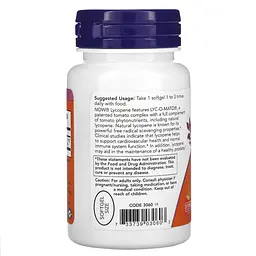 Натуральная добавка NOW Lycopene 10 mg, 60 капсул - мініатюра 3