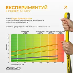 Набір двошарових резинок для підтягування EasyFit Premium 2-45 кг (4 шт) - мініатюра 8