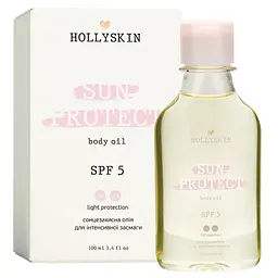 Сонцезахисна олія для інтенсивної засмаги Hollyskin Sun Protect SPF 5, 100 мл - мініатюра 2