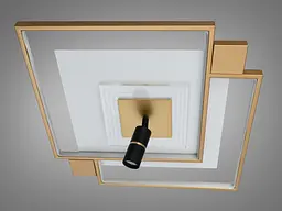 Сучасна LED люстра Diasha 5533WH+G dimmer біло-золота 70W з поворотним механізмом - мініатюра 4