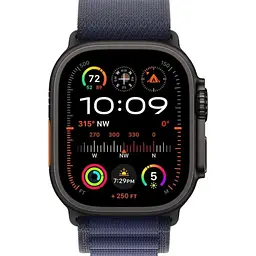 Смарт-годинник Apple Watch Ultra 2 GPS + Cellular 49mm Black Titan. Case w. Navy Alpine Loop - Medium (MYTF3+MYPX3) - мініатюра 2