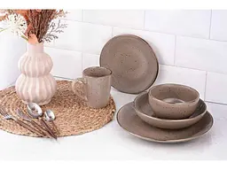 Тарілка ARDESTO 20см десертна Emilia, кераміка, коричневий - мініатюра 2