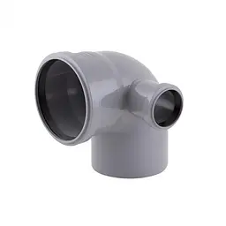 Коліно каналізаційне з відведенням TA Sewage 110х110х50, 90° TR110015 - мініатюра 1