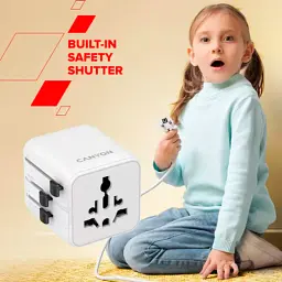 Перехідник Canyon Travel Adapter OnTour One EU/UK/US/AUS White (CNS-TA1005W) - мініатюра 6