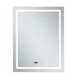 Дзеркало Mixxus Premium FLASH MR21-60x80 (LED Touch, Anti-fog, годинник) (MP6617) - мініатюра 3