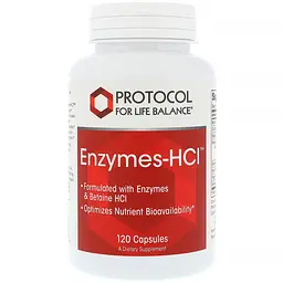 Ферменти бетаїн гідрохлориду Protocol for Life Balance Enzymes-HCI 120 капс