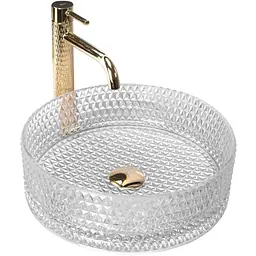 Умивальник Rea Cristal накладний transparent REA-U9670, Прозорий