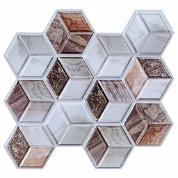 Декоративна плитка Sticker Wall ПВХ на самоклейці 3D 275х285х4мм Куби СПП-506 SW-00001135
