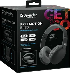 Гарнитура Defender FreeMotion B480 bluetooth чорний (63480) (7151837) - мініатюра 8