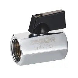 Кран кульовий приладовий Zegor Mini FM01 прямий 1/2" ВВ PN20 30412