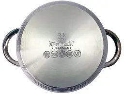 Каструля з кришкою Krauzer Constant Plus 78015 18 см 2.6 л сріблястий - мініатюра 2