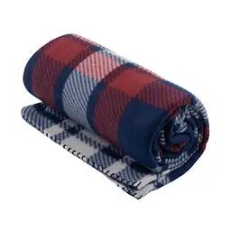 Плед Ardesto Fleece 100% поліестер клітинка синьо-бордовий 130 x 160 см (ART0719PB) - мініатюра 2