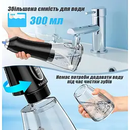 Іригатор pOfloss HF-6 портативний бездротовий зубний для брекетів носа 8 насадок - мініатюра 3