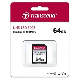 Карта пам'яті Transcend 64GB SDXC class 10 UHS-I U1 V10 (TS64GSDC300S) - мініатюра 2