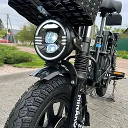 Електровелосипед Minako Monster Pro 18" 1000W 60V 26Ah гідравлічні гальма розкладний багажник/сидіння - мініатюра 4