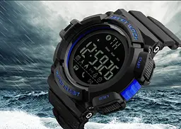 Спортивний смарт годинник Skmei 1245 Крокомір Bluetooth Чорні - мініатюра 6
