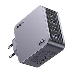 Зарядний пристрій Ugreen 4xUSB 160W (3xUSB-C + USB-A) Gan Nexode Pro X763 (25877)