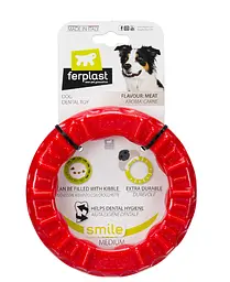 Іграшка для собак Ferplast Ring Smile Small червоний Ø 12 x 2.4 см 86791012 - мініатюра 3
