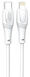 Кабель XO NBQ239A Zeus Series High Elastic Type-C to Lightning - 27W - 1m білий (6976047)