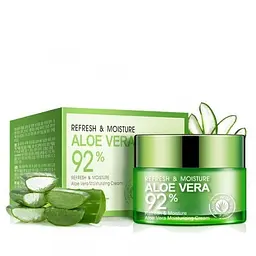 Багатофункціональний крем для обличчя Bioaqua з екстрактом алое вера Refresh & Moisture Aloe Vera 92% Cream 50 г - мініатюра 2