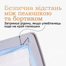Туалет лоток під пелюшку для собак 60х90 ПУХНАСТЕ ЩАСТЯ сірий - мініатюра 7