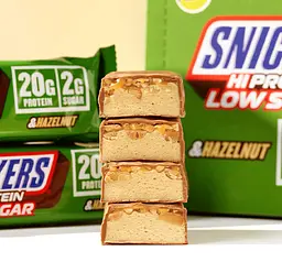 Шоколадний батончик Snickers Hi Protein Low Sugar Hazelnut Bar 57 г - мініатюра 4
