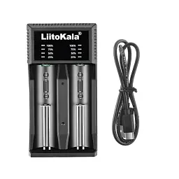Зарядний пристрій Liitokala Lii-C2, Ni-Mh/Li-ion/Li-Fe, Micro USB, LED